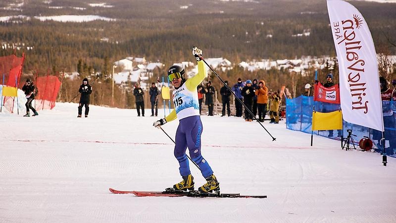 Olle Collberg nära pallplats i Trillevallen. Foto: Sam Decout/FIS.
