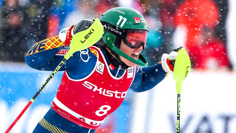 Anna Swenn Larsson under världscupen i Åre 2025. Foto: Bildbyrån