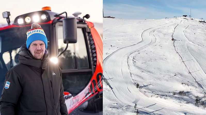 John Lindh bygger skicrossbana inför VC-finalen på Dundret.