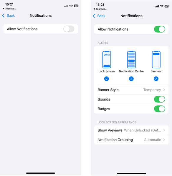 Notifikationsinställningar