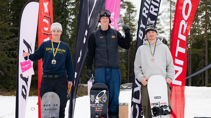 Herrpallen på SM i big air. Foto: Daniel Bernstål.