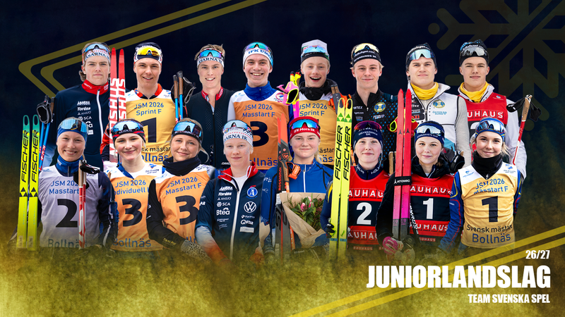 Team Svenska Spel Juniorlandslaget utkast til 16 aktiva och är redo för kommande träningssäsong. Fotocollage: SSF/Bildbyrån.